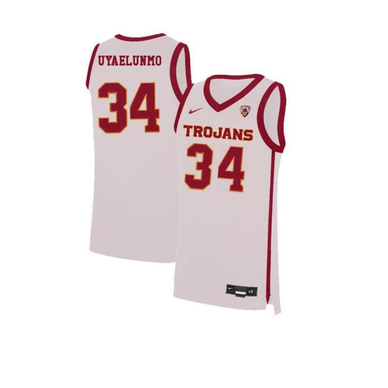 34 Victor Uyaelunm White Elite USC Trojans NCAA Jersey Men's