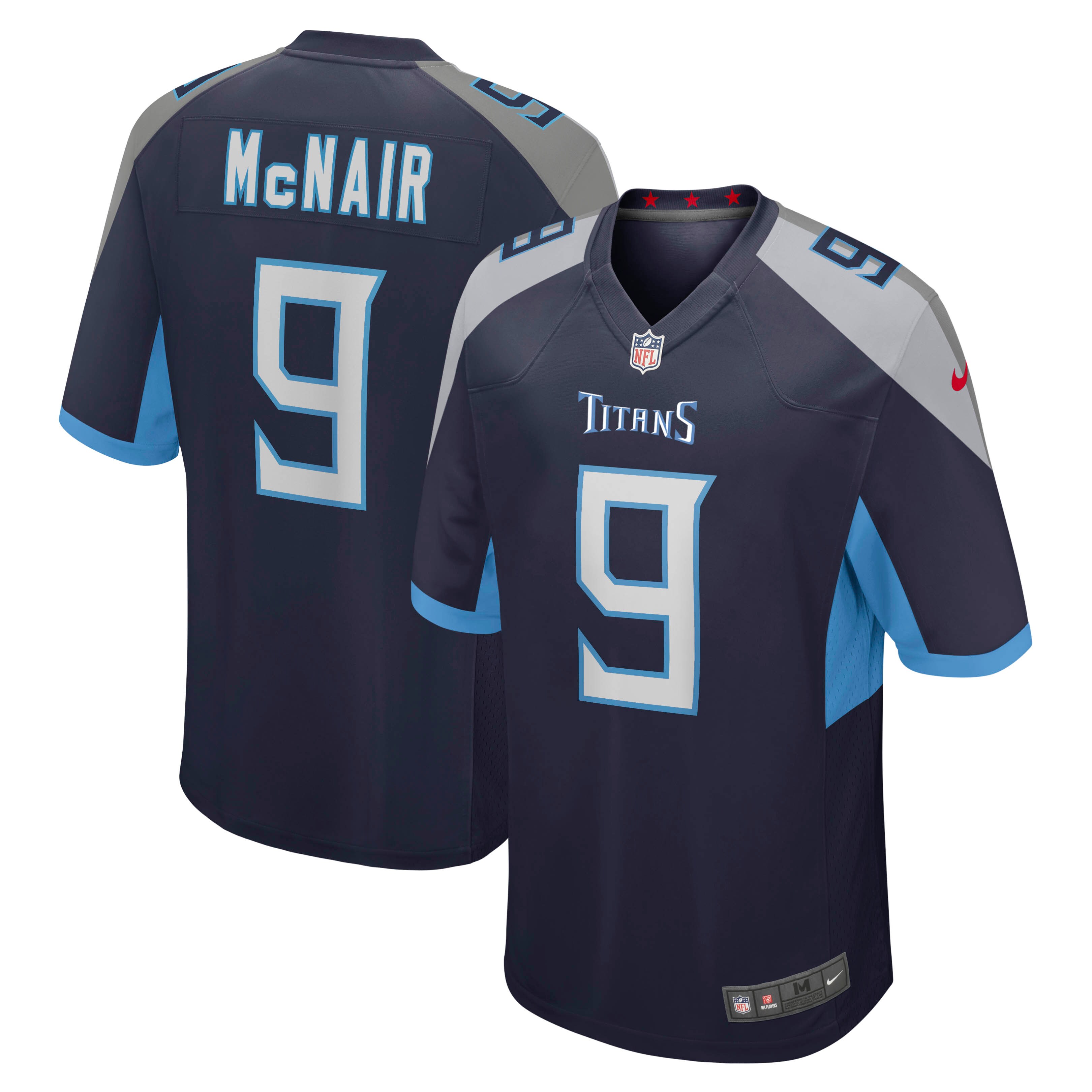 Tennessee Titans Steve McNair Navy Game Retired Player NFL Jersey Men's