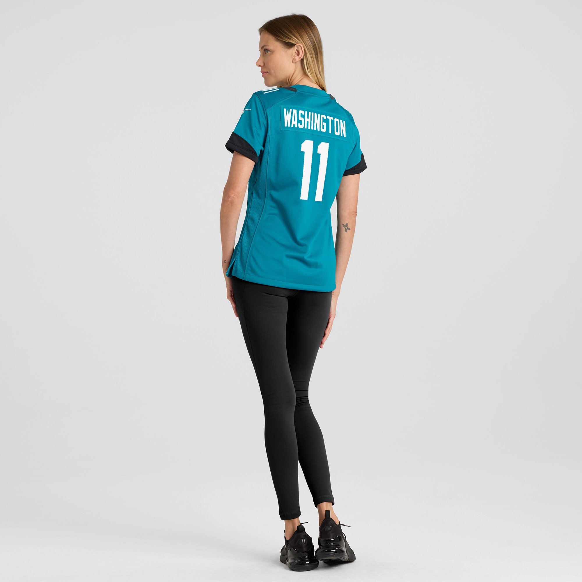 Jacksonville Jaguars Parker Washington Teal Team Game NFL Jersey Women's