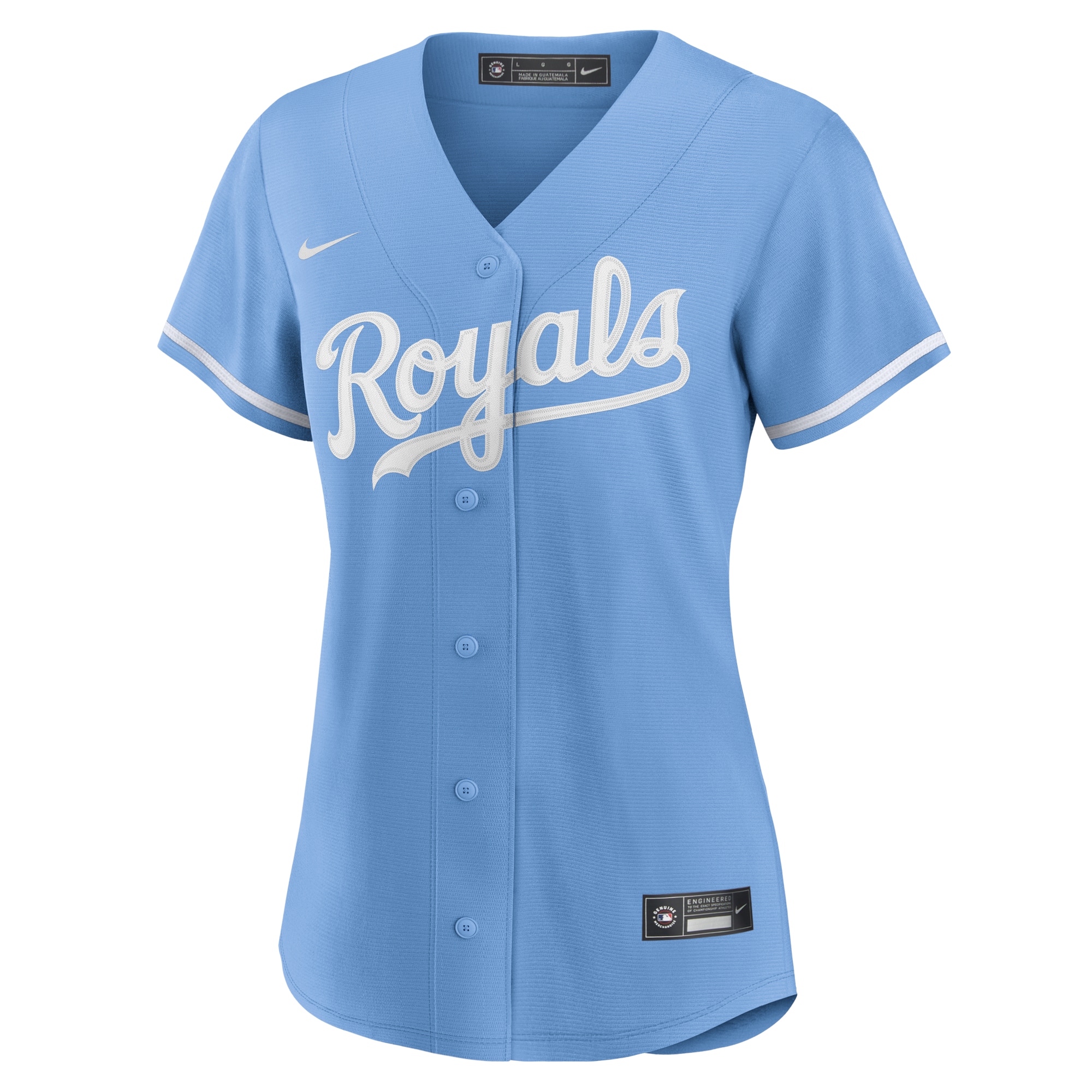 Kansas City Royals Light Blue Alternate Team Logo MLB Jersey Women's