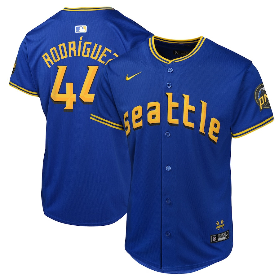 Julio Rodr?guez 44 Seattle Mariners City Connect Limited Navy MLB Jersey Youth