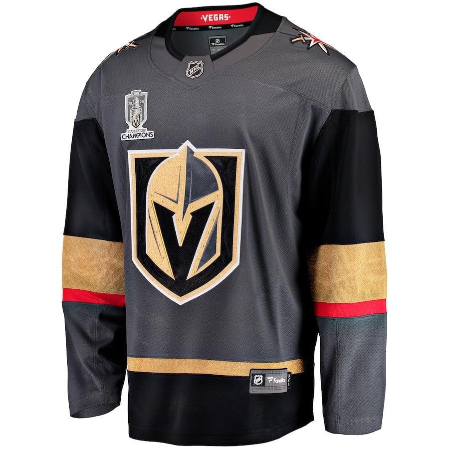 Vegas Golden Knights 2023 Stanley Cup Champions Patch Alternate Breakaway Black NHL Jersey Men's