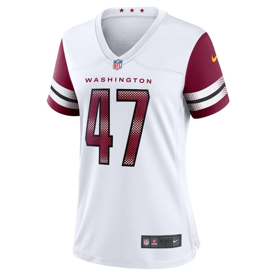 Zane Gonzalez 47 Washington Commanders Game White NFL Jersey Women's