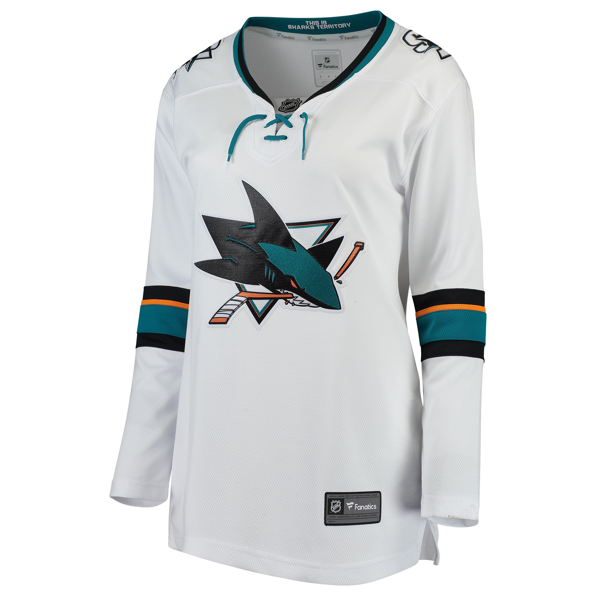 San Jose Sharks White Away Breakaway NHL Jersey Women's