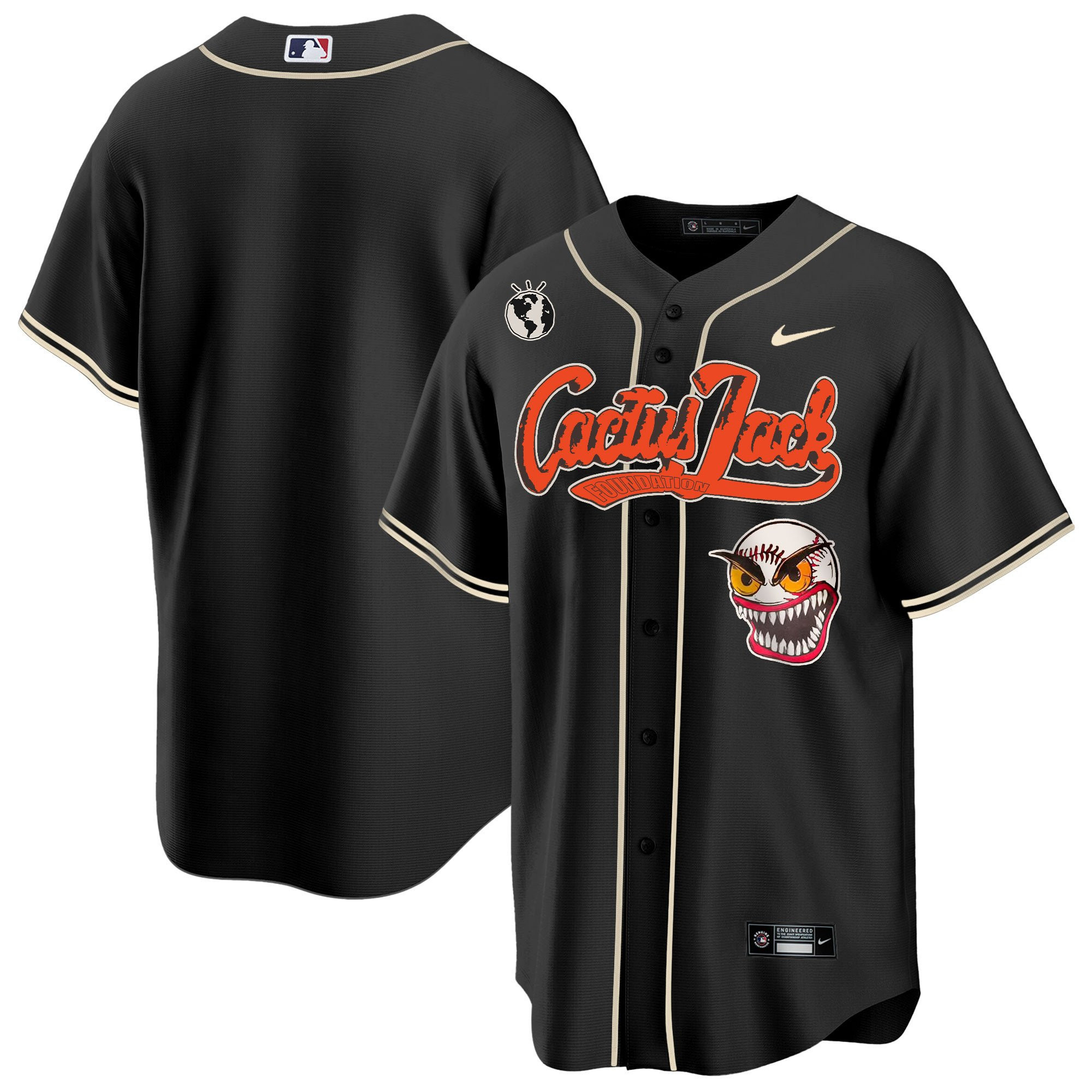 Houston Astros Cactus Jack Black MLB Jersey Men's