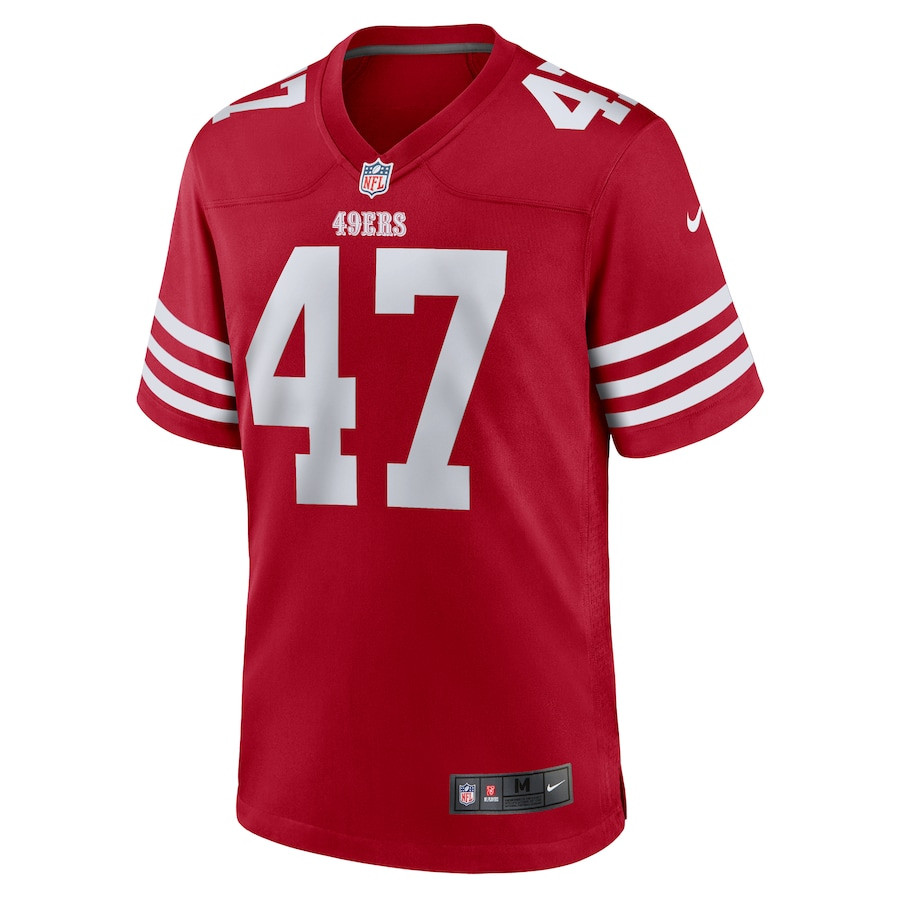 Ezekiel Turner 47 San Francisco 49ers Team Game Scarlet NFL Jersey Men's