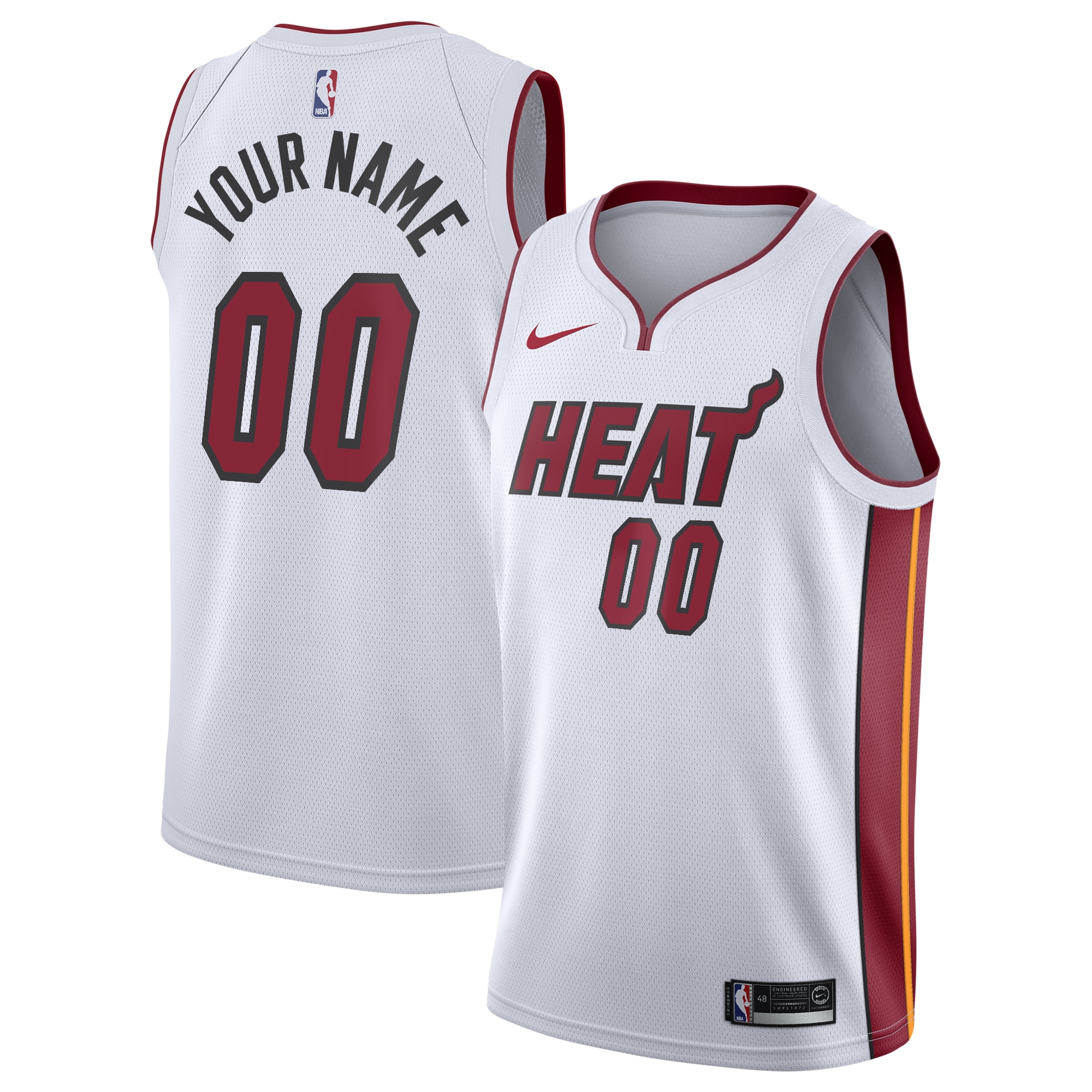 Miami Heat Association Swingman Custom NBA Jersey Youth