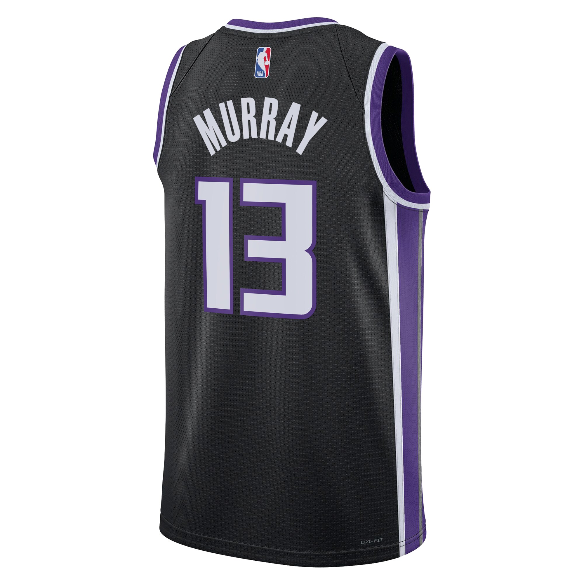 Camiseta Icon Edition Swingman de los Sacramento Kings Negro Keegan Murra Unisex NBA Jersey Unisex