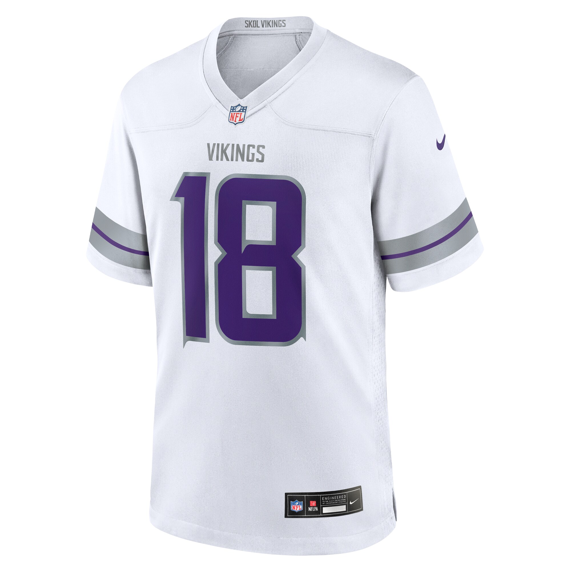 Minnesota Vikings Justin Jefferson White Alternate Game Player NFL Jersey Men's