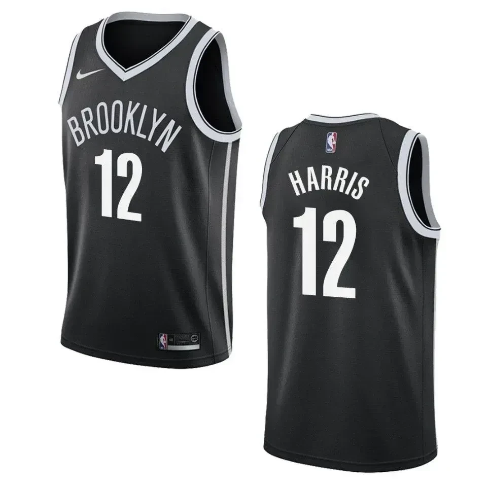 Brooklyn Nets 12 Joe Harris Icon Swingman Black NBA Jersey Men's