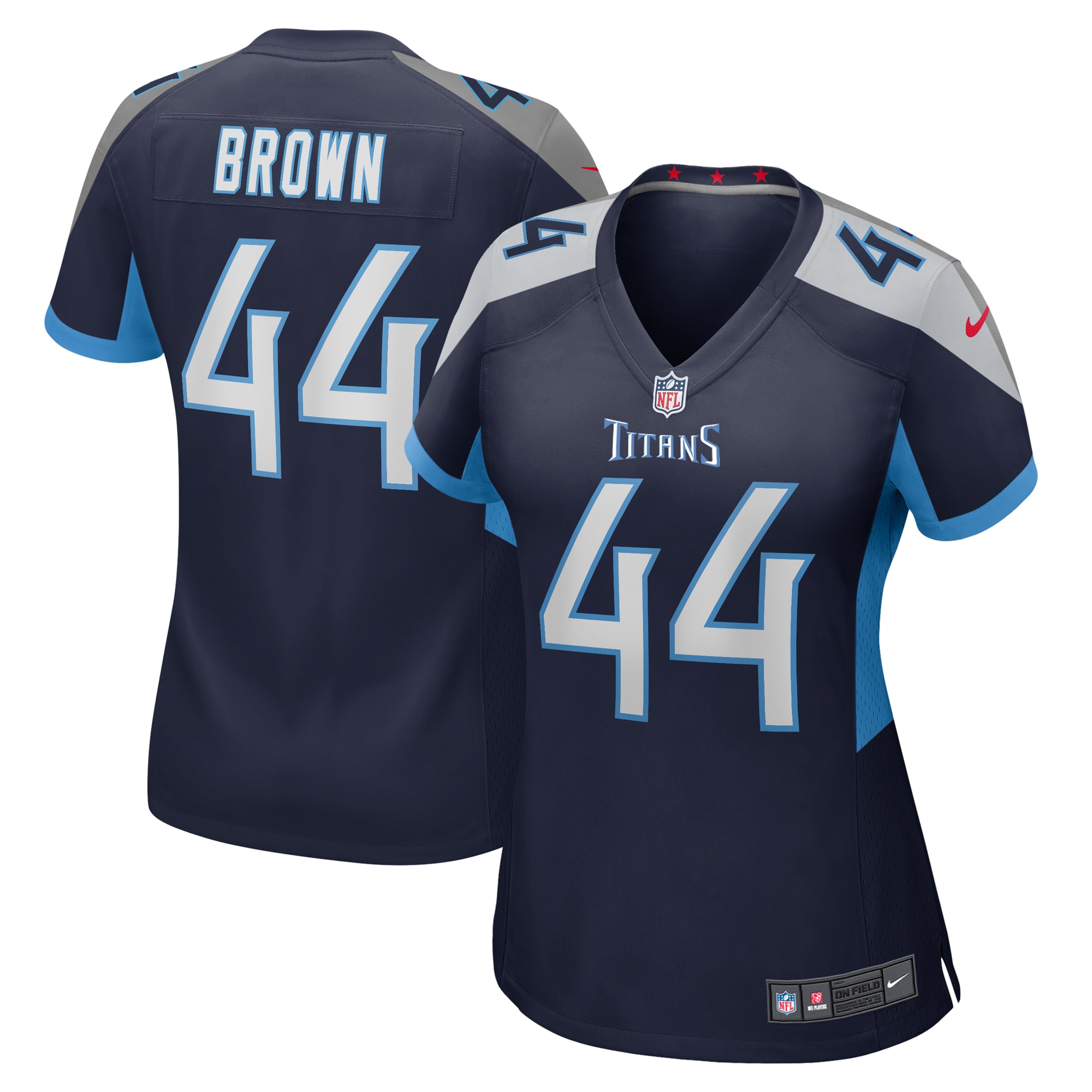 Tennessee Titans Mike Brown Navy Game NFL Jersey Women's