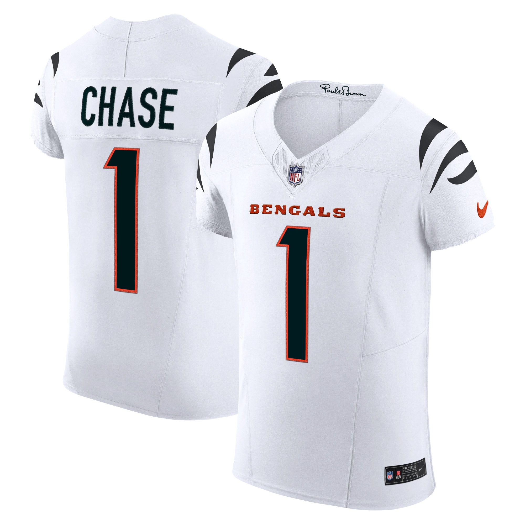 Cincinnati Bengals Ja'Marr Chase White Vapor F.U.S.E. Elite NFL Jersey Men's