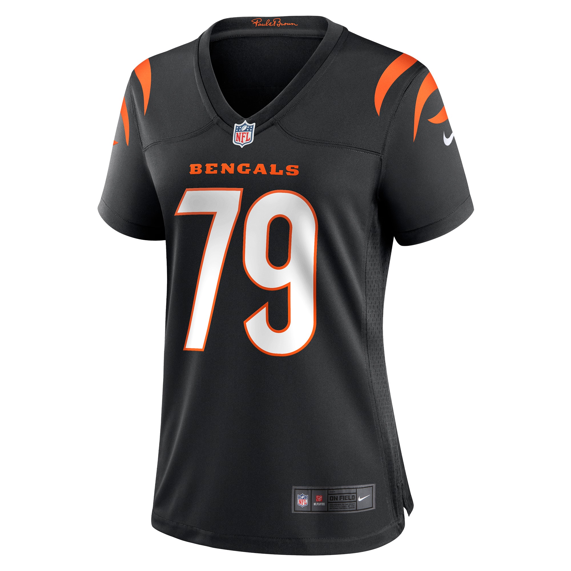 Cincinnati Bengals Jackson Carman Black Game NFL Jersey Women's