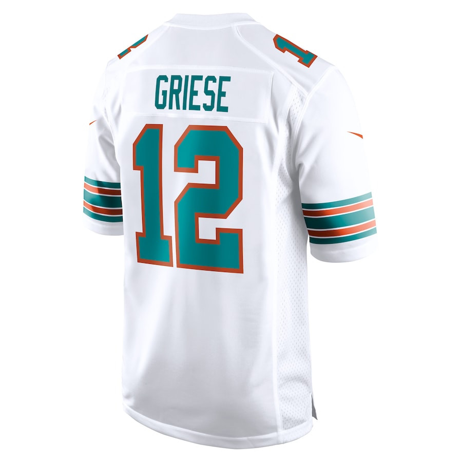 Bob Griese 12 Miami Dolphins Retired White NFL Jersey Men's