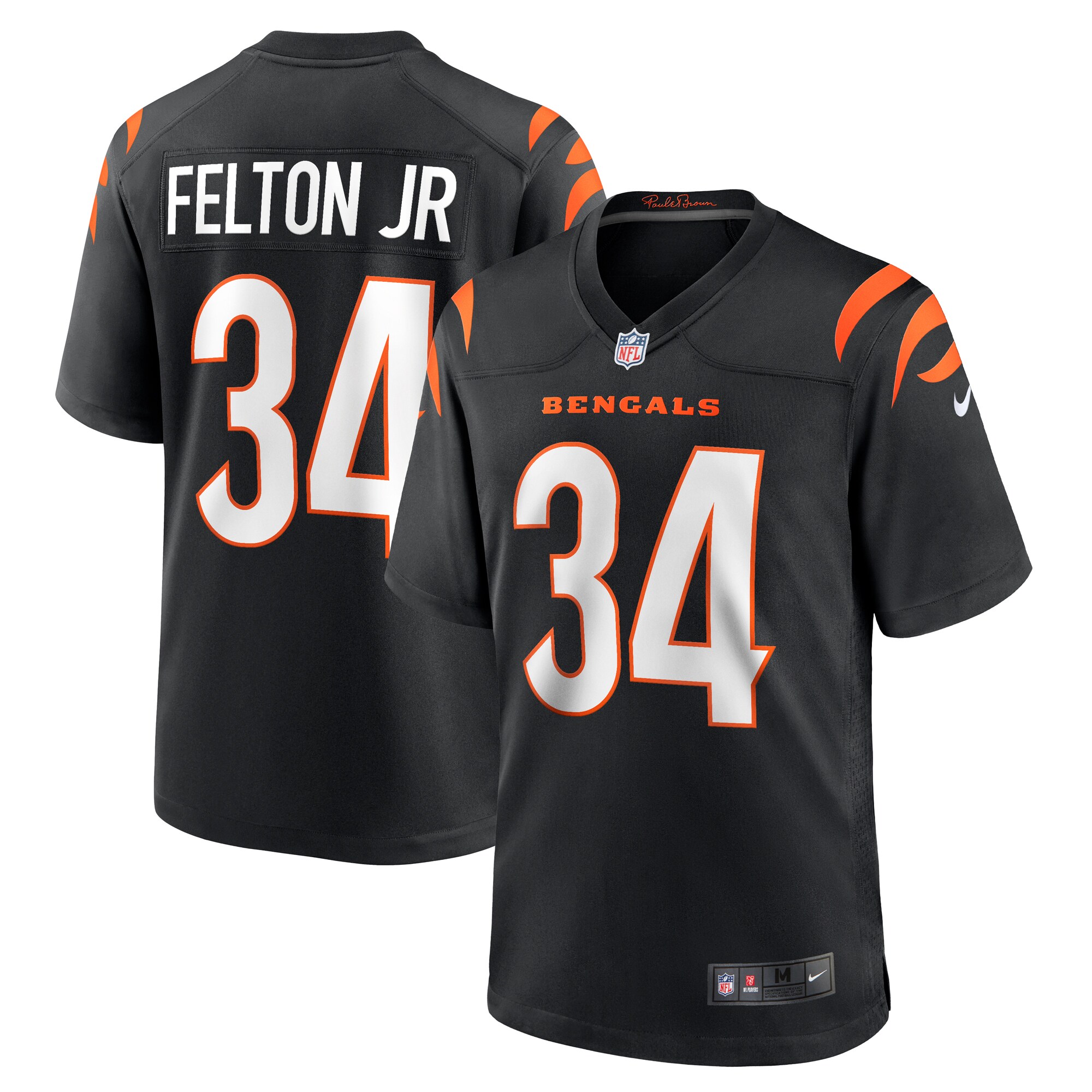 Cincinnati Bengals Demetric Felton Jr. Black Team Game NFL Jersey Men's
