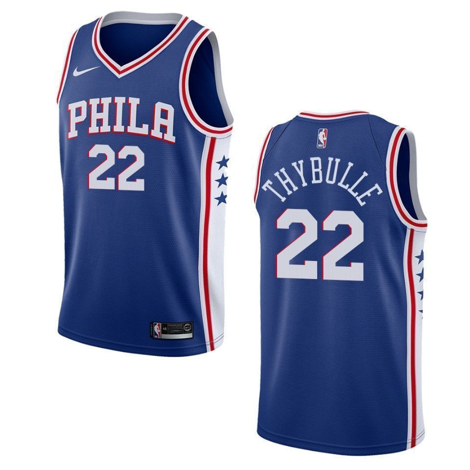 Philadelphia 76ers 22 Matisse Thybulle Icon Swingman Blue NBA Jersey Men's