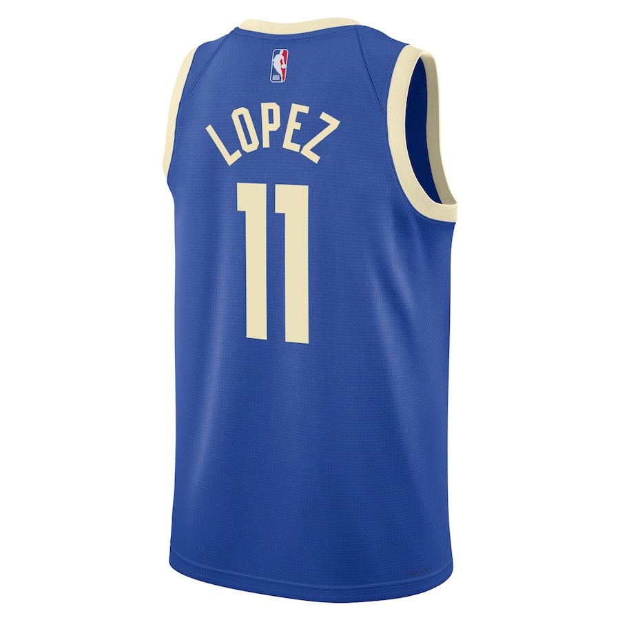 Brook Lopez 11 Milwaukee Bucks Unisex 2024/25 Swingman Player City Edition Royal NBA Jersey Unisex