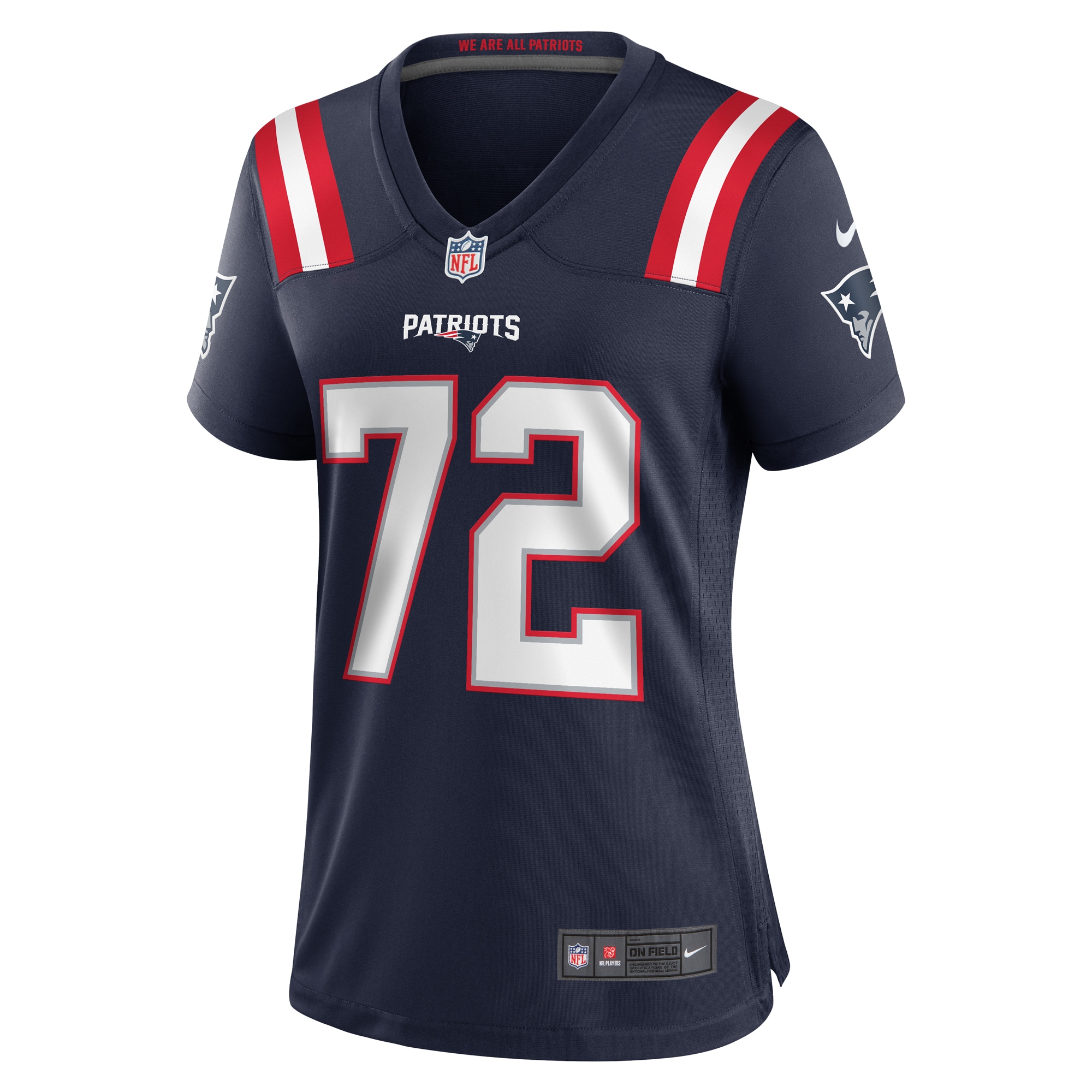New England Patriots Tyrone Wheatley Navy Team Game NFL Jersey Women's