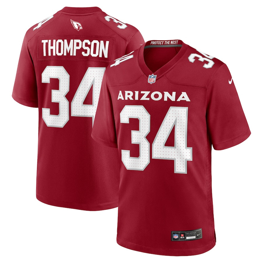 Jalen Thompson 34 Arizona Cardinals Team Game Cardinal NFL Jersey Men's