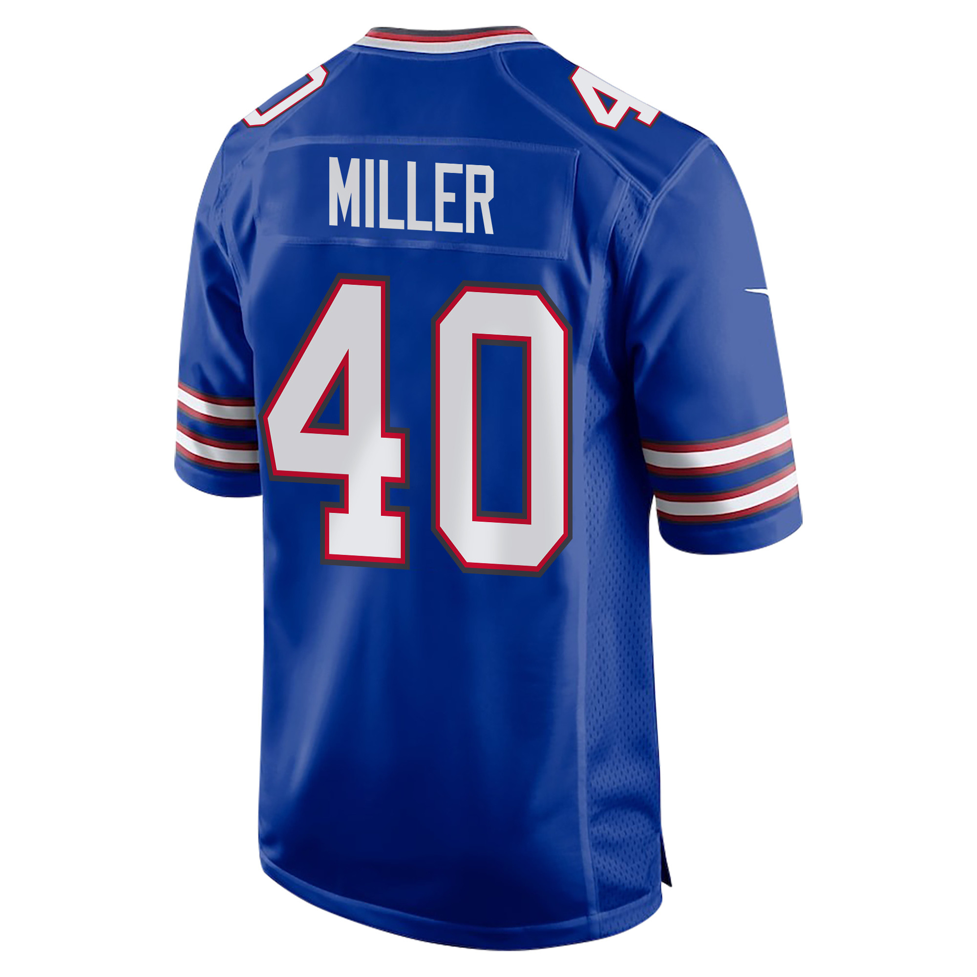 Von Miller 40 Buffalo Bills Super Bowl LIX Champions Patch Game Royal NFL Jersey Men's