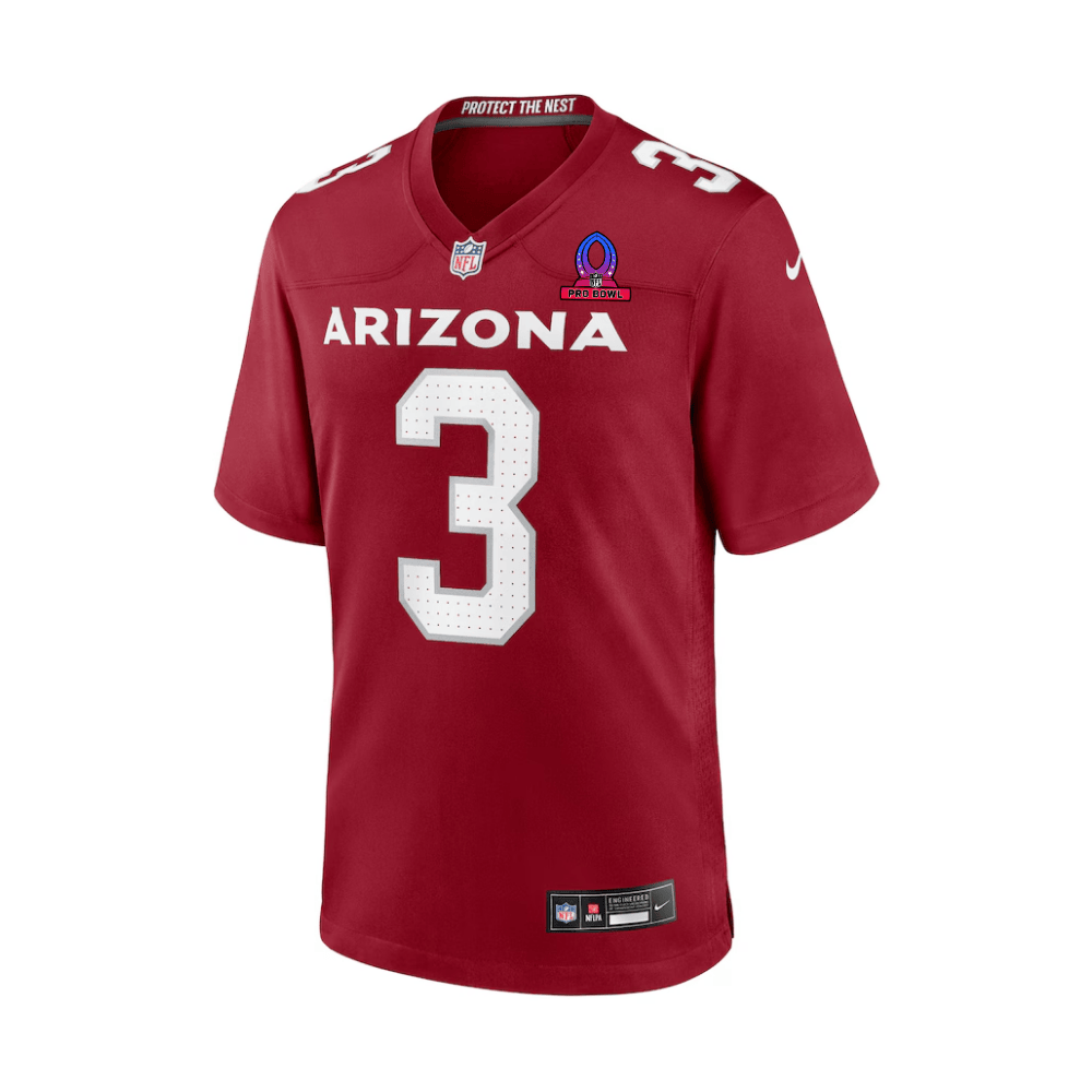 Budda Baker 3 Arizona Cardinals 2025 Pro Bowl Patch Game Cardinal NFL Jersey Men's