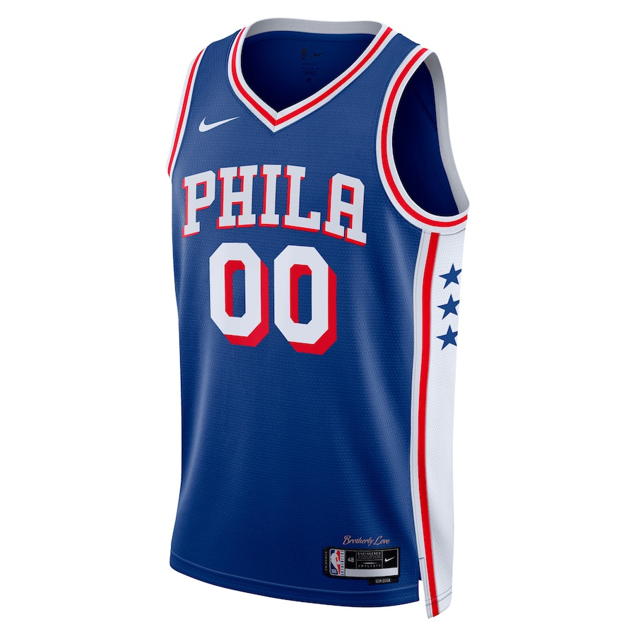 Philadelphia 76ers Icon Swingman Custom Royal NBA Jersey Men's
