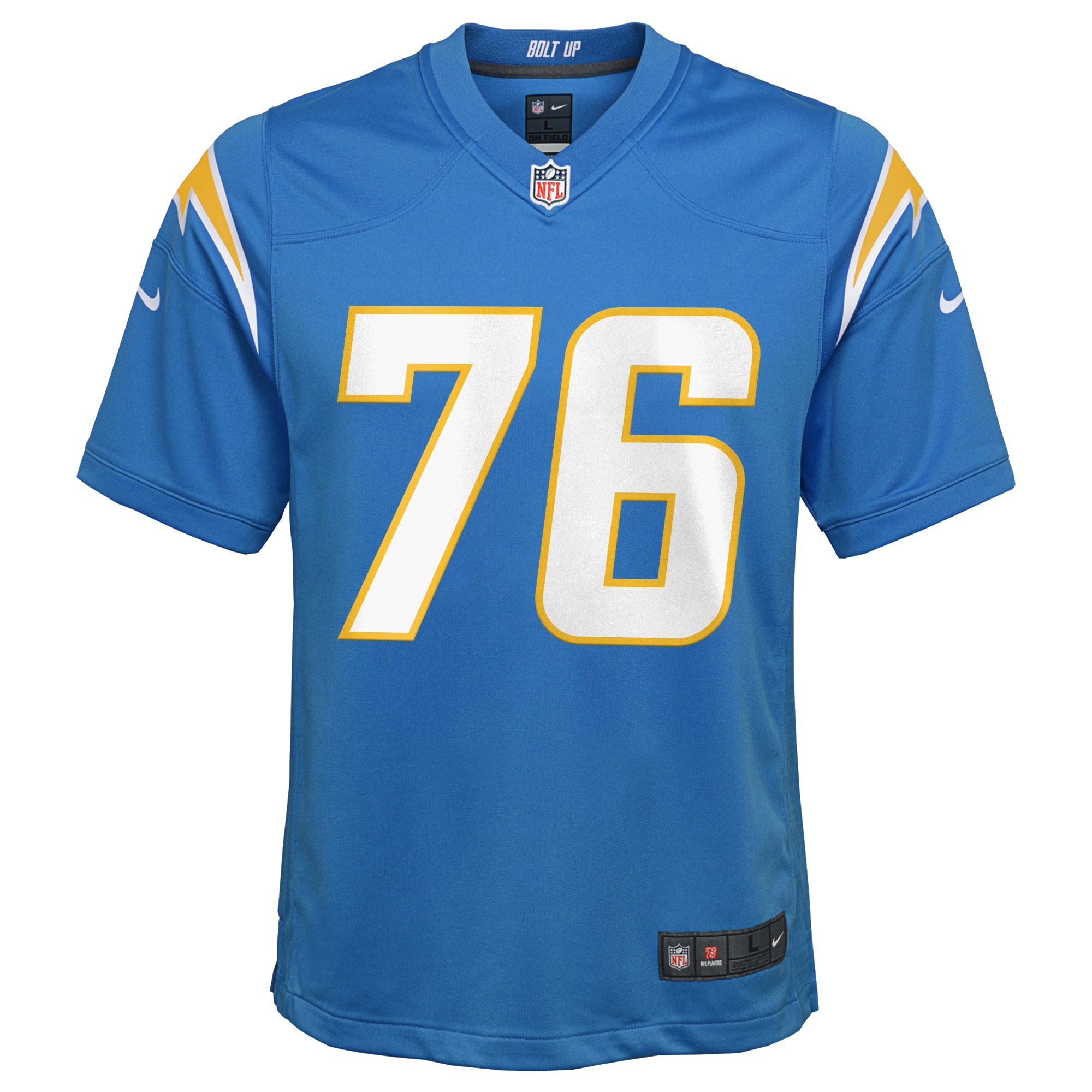 Los Angeles Chargers Joe Alt Powder Blue Player Game NFL Jersey Youth