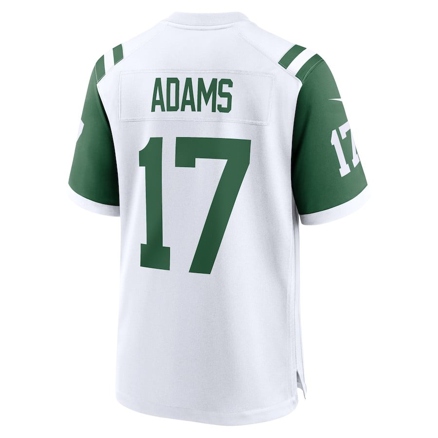 Davante Adams 17 New York Jets White Classic Alternate Game Men NFL Jersey Men's