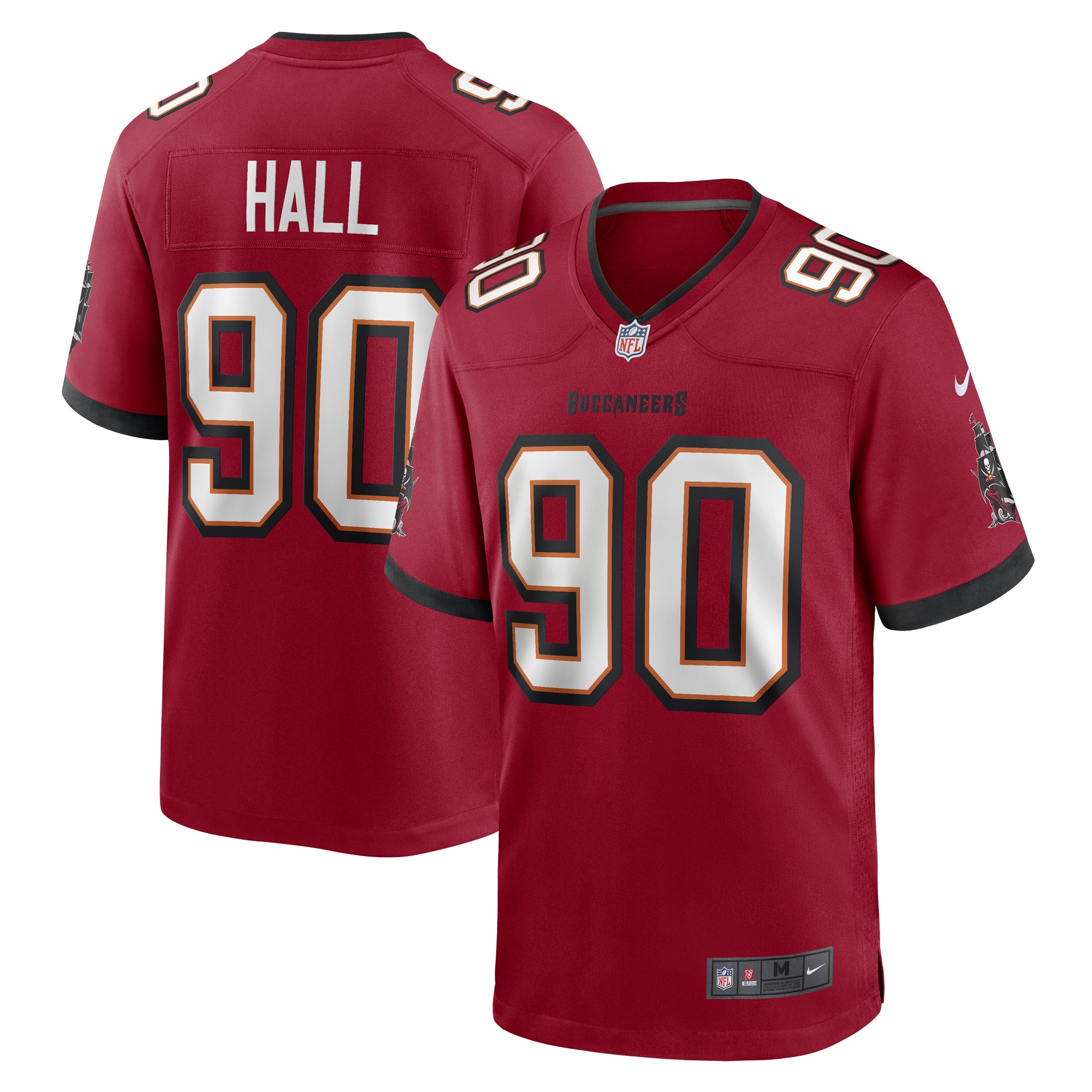 Tampa Bay Buccaneers Logan Hall Red Game Player NFL Jersey Men's
