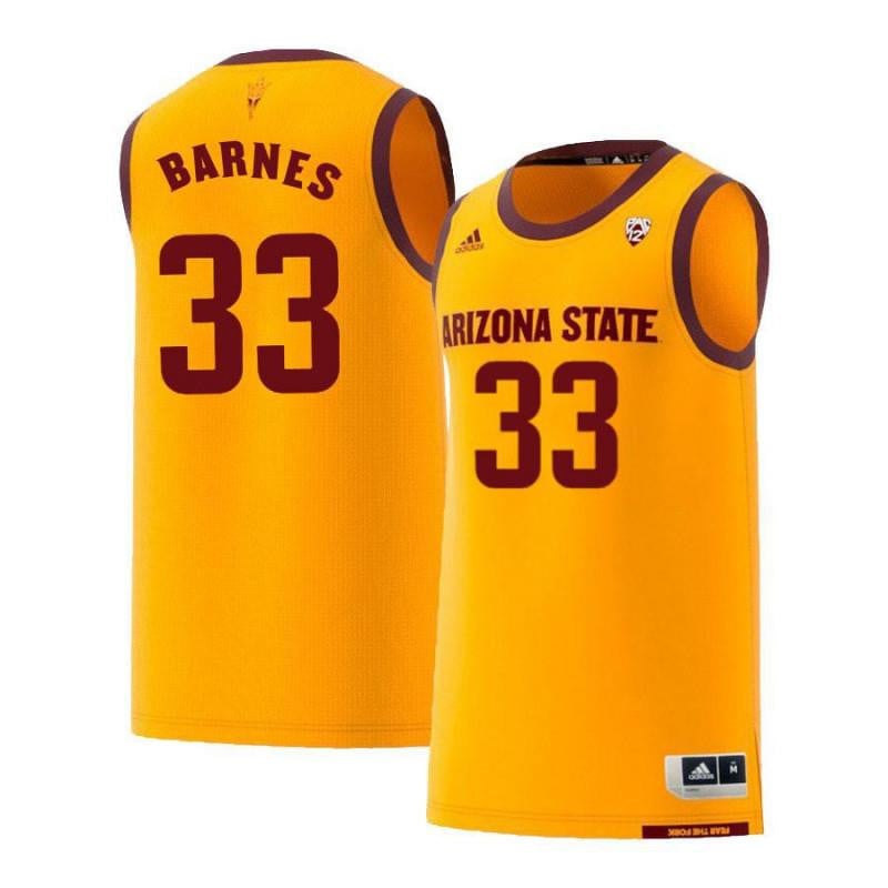 33 Bo Barnes Yellow Retro Arizona State Sun Devils NCAA Jersey Men's