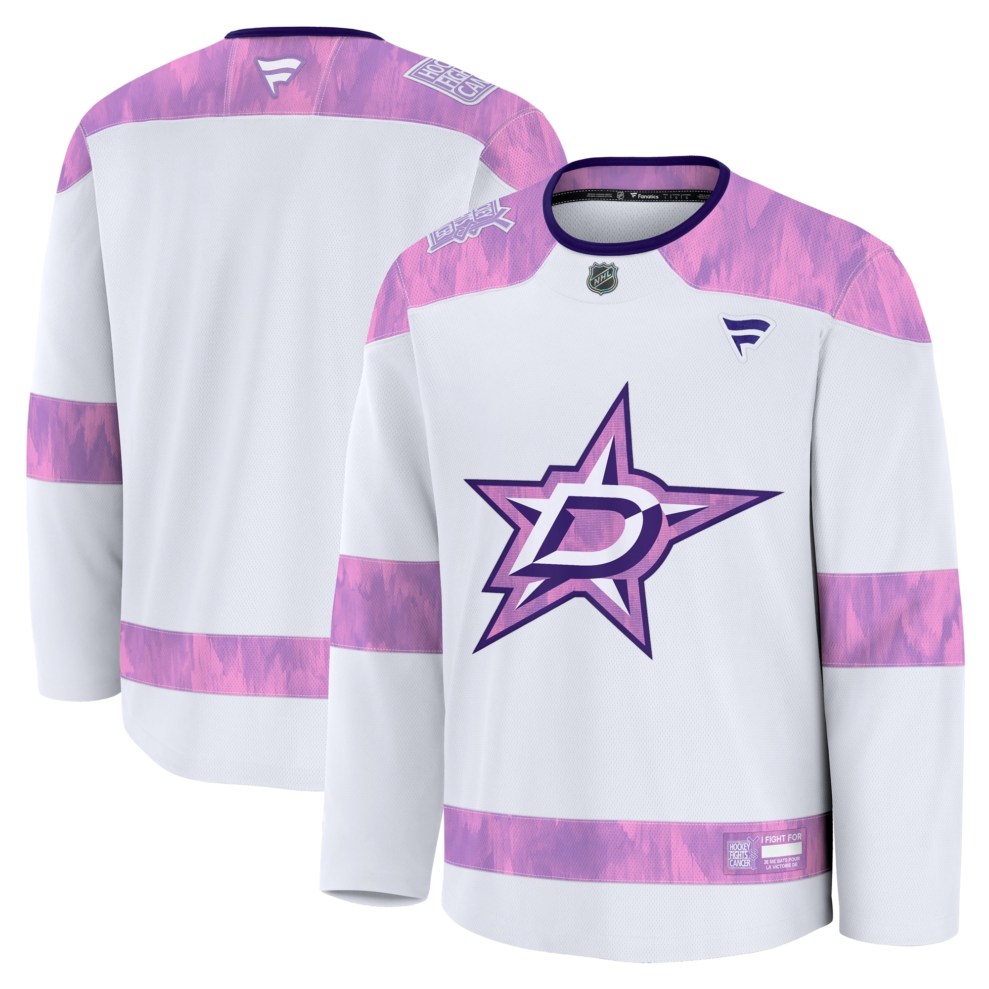 Dallas Stars White 2024 Fights Cancer Practice NHL Jersey Men's
