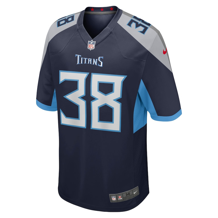 L'Jarius Sneed 38 Tennessee Titans Team Game Navy NFL Jersey Men's