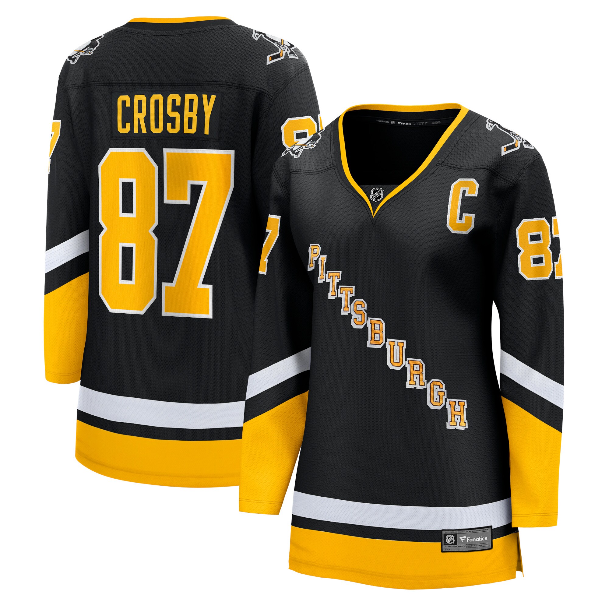 Pittsburgh Penguins Sidney Crosby Black 2021/22 Alternate Premier Breakaway Player NHL Jersey Women's