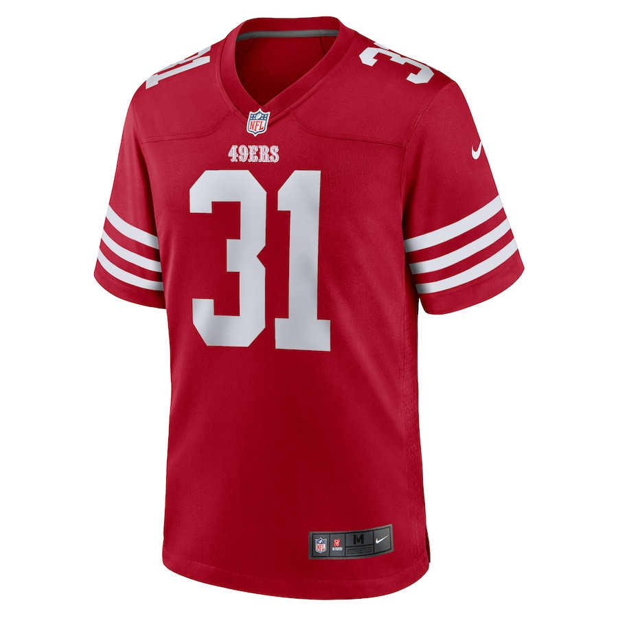 Isaac Guerendo 31 San Francisco 49ers Game Scarlet NFL Jersey Men's