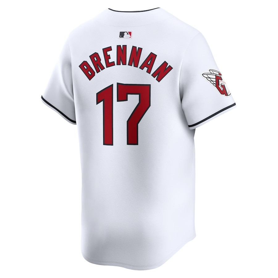 Will Brennan 17 Cleveland Guardians Home Limited Player White MLB Jersey Men's