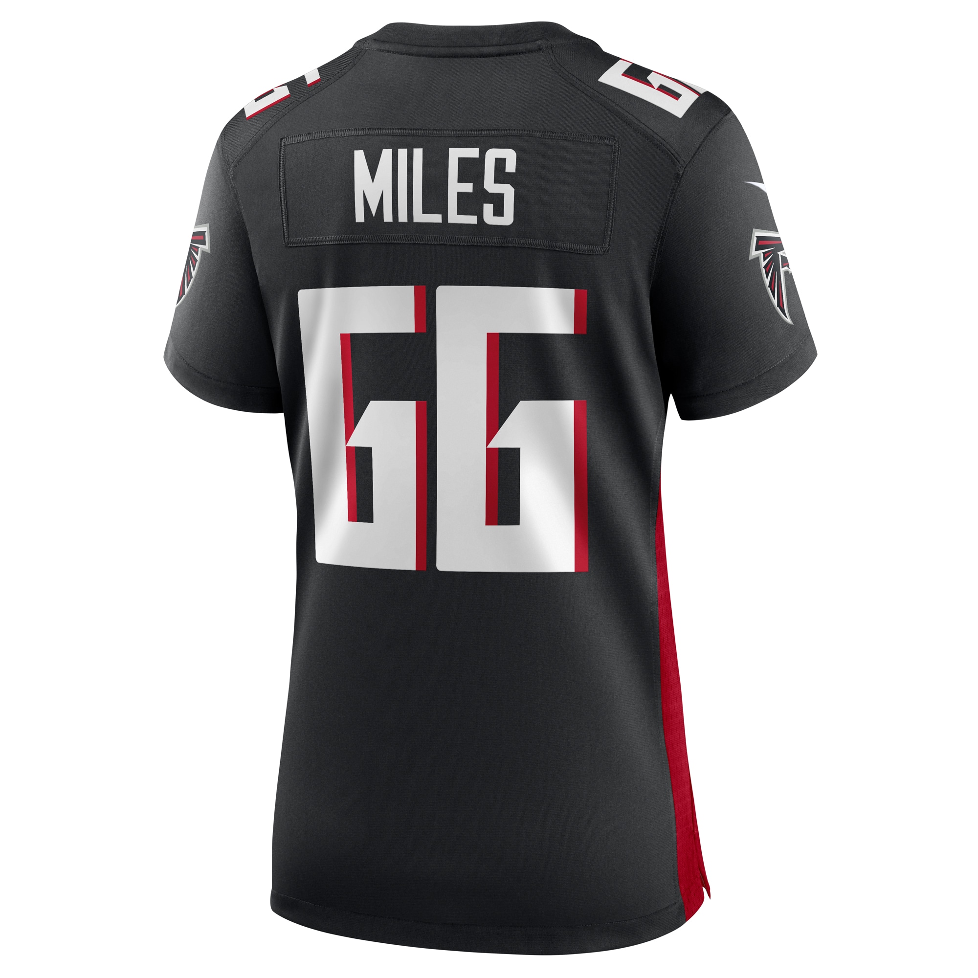 Atlanta Falcons Joshua Miles Black Game NFL Jersey Women's