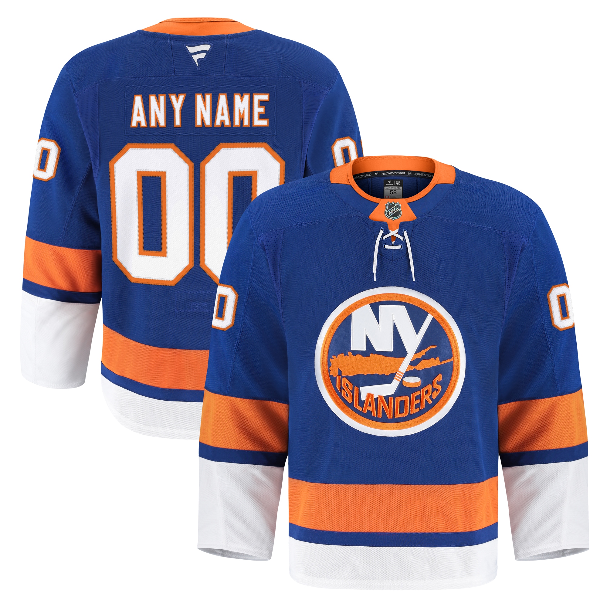 New York Islanders Royal Home Pro Custom NHL Jersey Men's