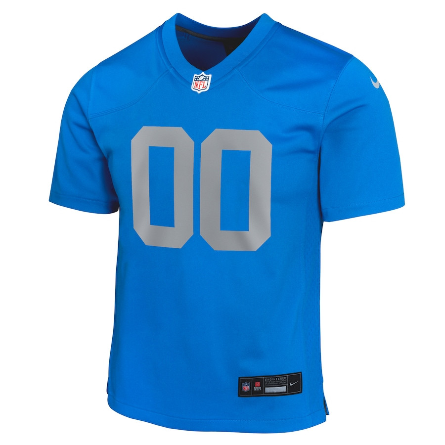 Detroit Lions Alternate Custom Game Blue NFL Jersey Youth