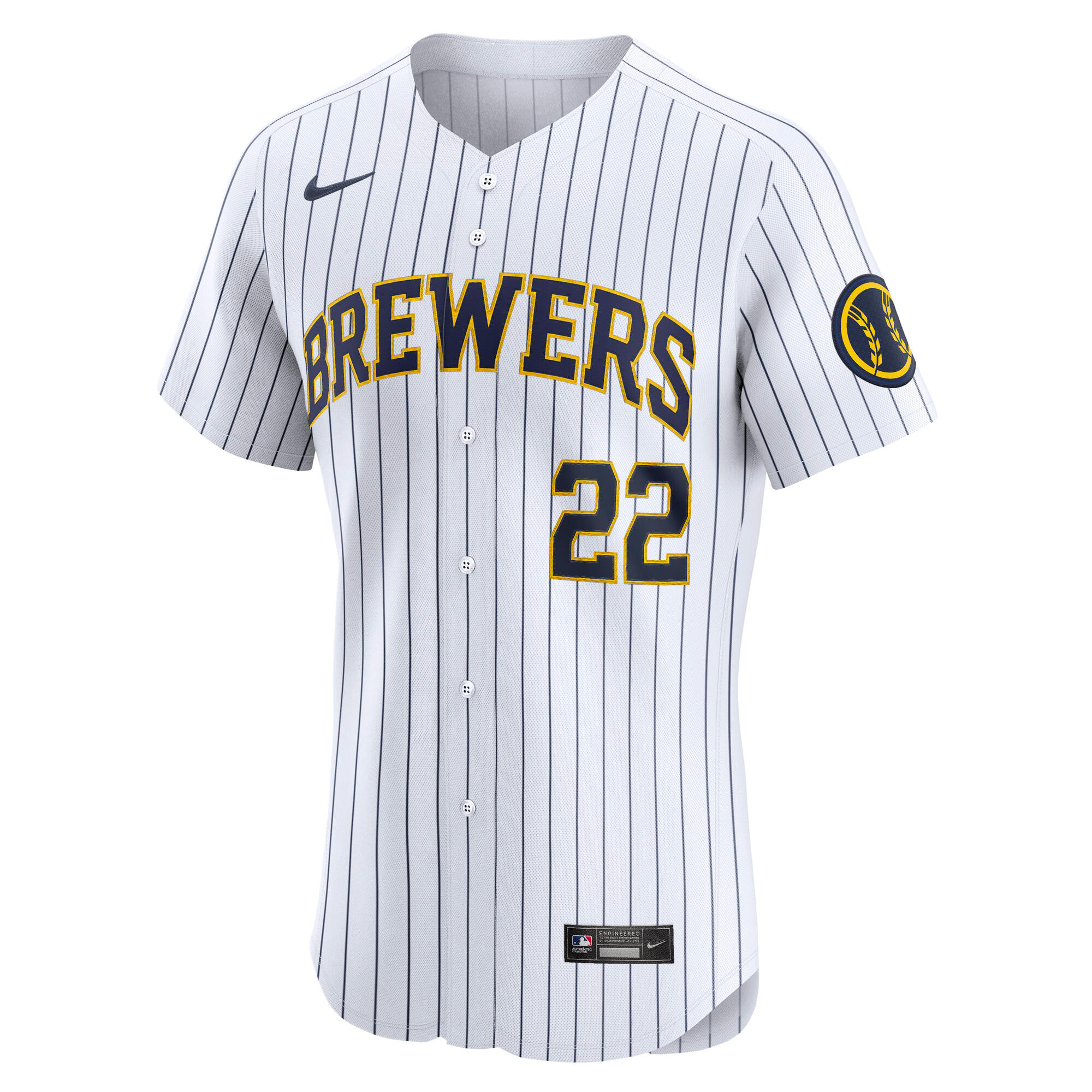 Milwaukee Brewers Christian Yelich White Alternate Alternate Elite Player MLB Jersey Men's