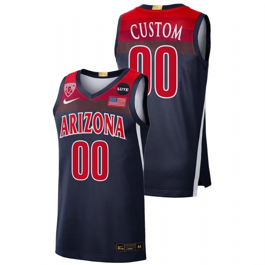 Custom 00 Navy Arizona Wildcats 2023 College Elite Limited NCAA Jersey Men's