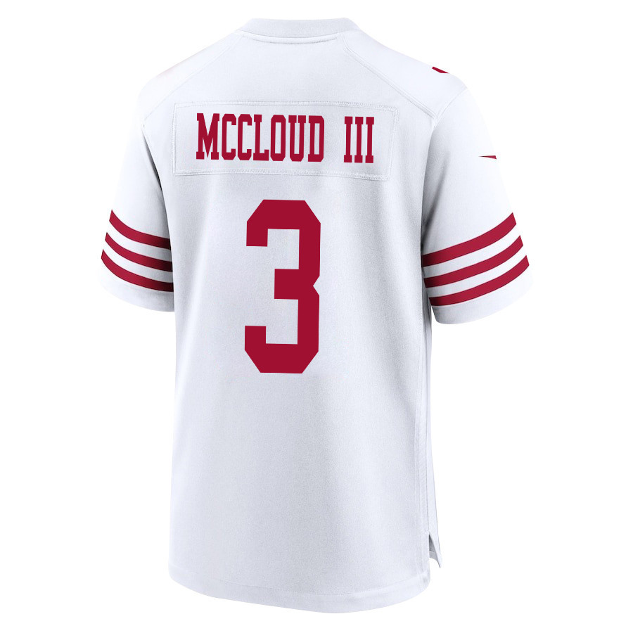 Ray-Ray McCloud III 3 San Francisco 49ers Super Bowl LVIII Patch Game White NFL Jersey Men's