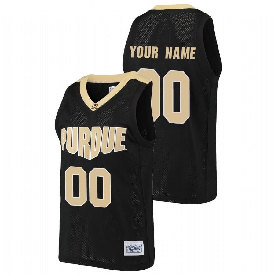 Custom Purdue Boilermakers Black NCAA Jersey Men's