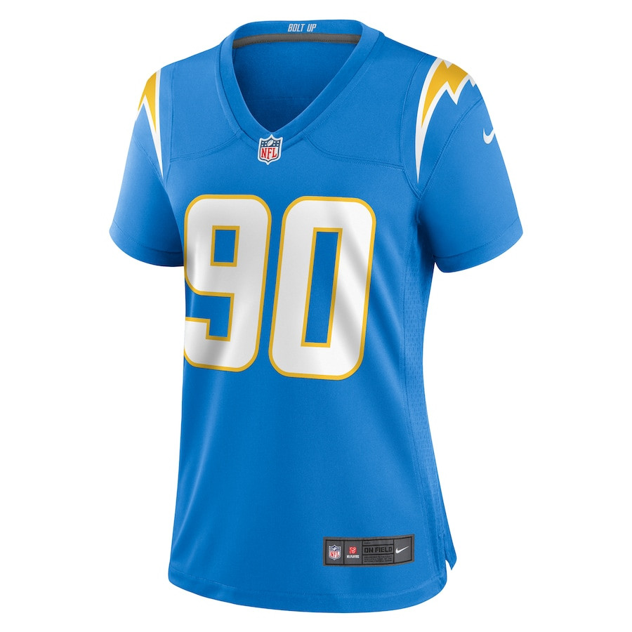 Teair Tart 90 Los Angeles Chargers Game Powder Blue NFL Jersey Women's