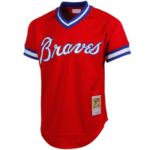 Atlanta Braves Dale Murphy Mitchell Ness Red 1980 Cooperstown Collection Mesh Batting Practice MLB Jersey Men's