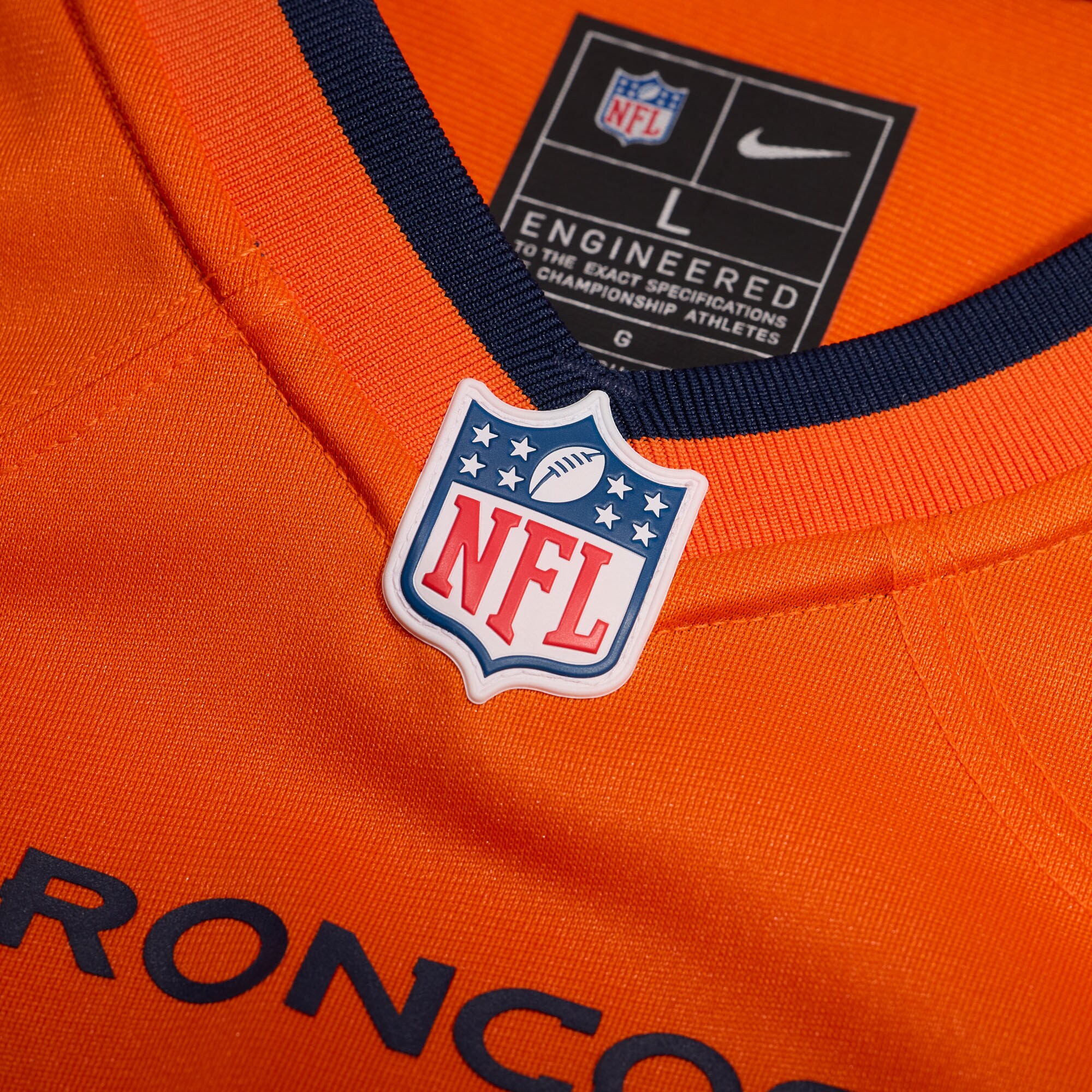 Denver Broncos Troy Franklin Orange Team Game NFL Jersey Men's