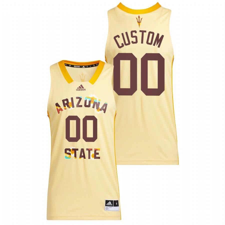 Custom 00 Yellow Arizona State Sun Devils 2022 Honoring Black Excellence NCAA Jersey Men's