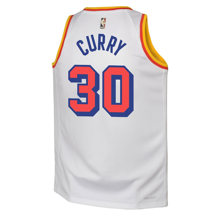 Stephen Curry 30 Golden State Warriors 2024/25 Swingman White Classic Edition NBA Jersey Youth