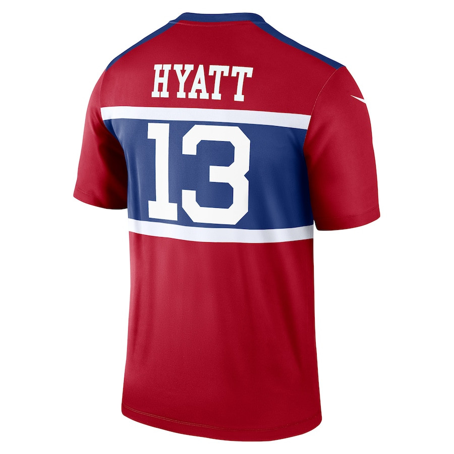 Jalin Hyatt 13 New York Giants Alternate Legend Player Century Red NFL Jersey Men's