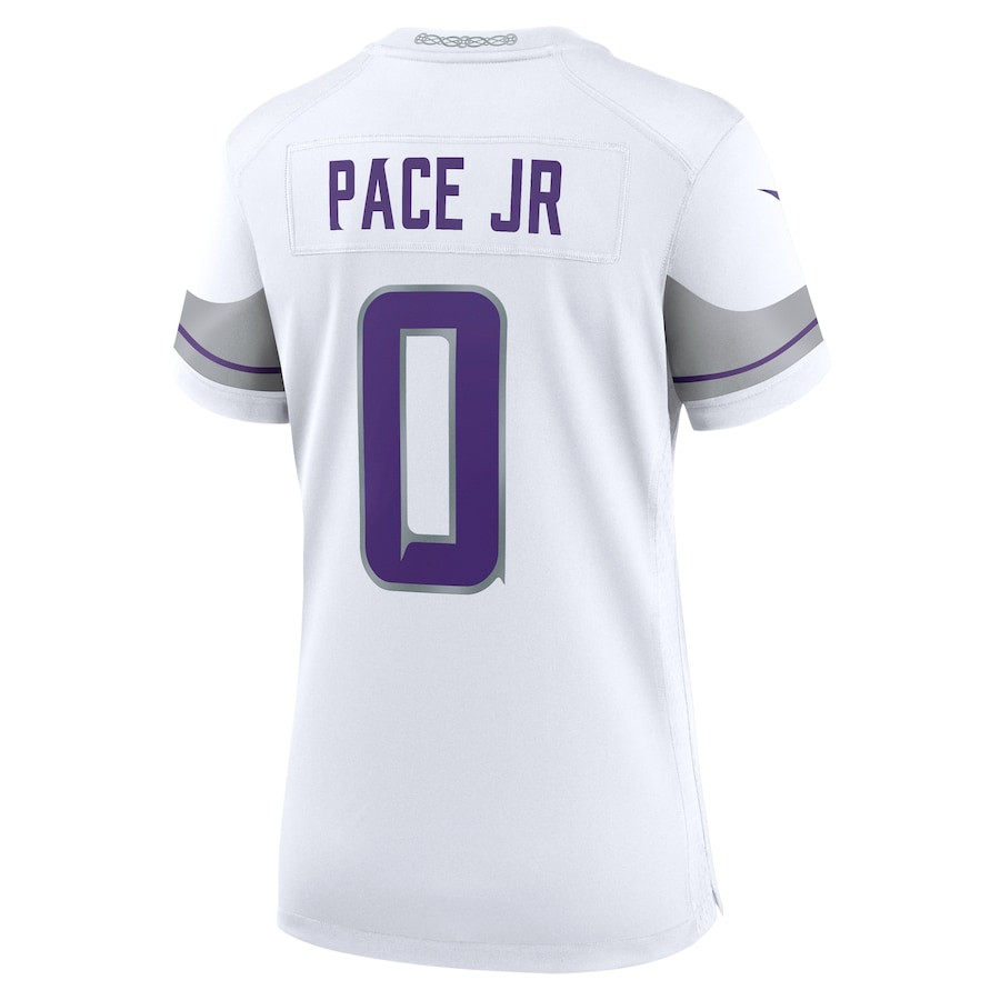 Ivan Pace Jr 0 Minnesota Vikings Alternate Game White NFL Jersey Women's