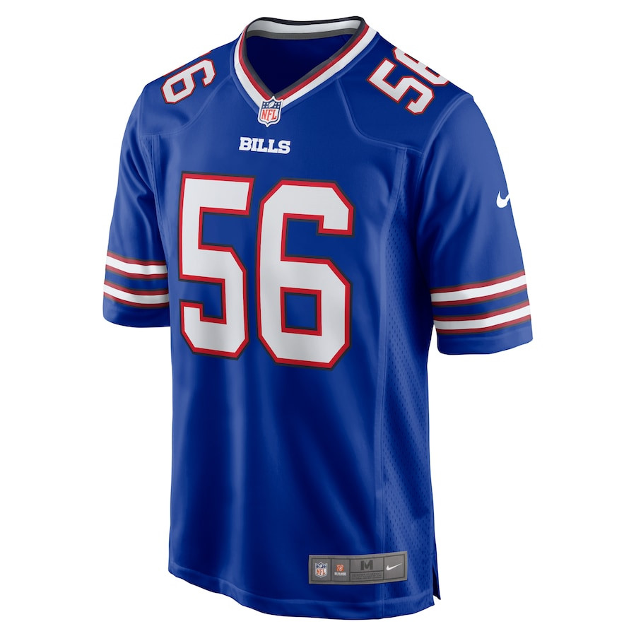 Javon Solomon 56 Buffalo Bills Game Royal NFL Jersey Men's